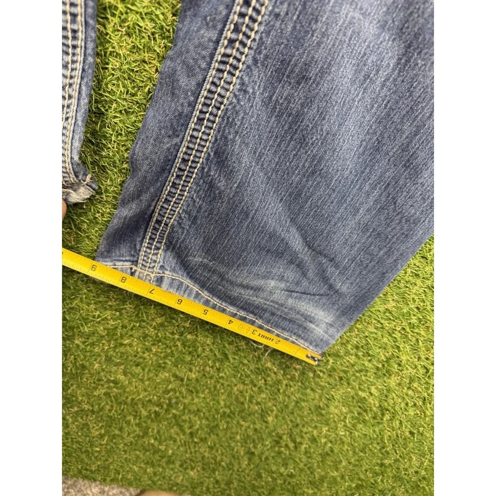 BKE Jeans Mens 36 R Tyler Bootleg Medium Wash Buckle Stretch Denim Y2K Workwear